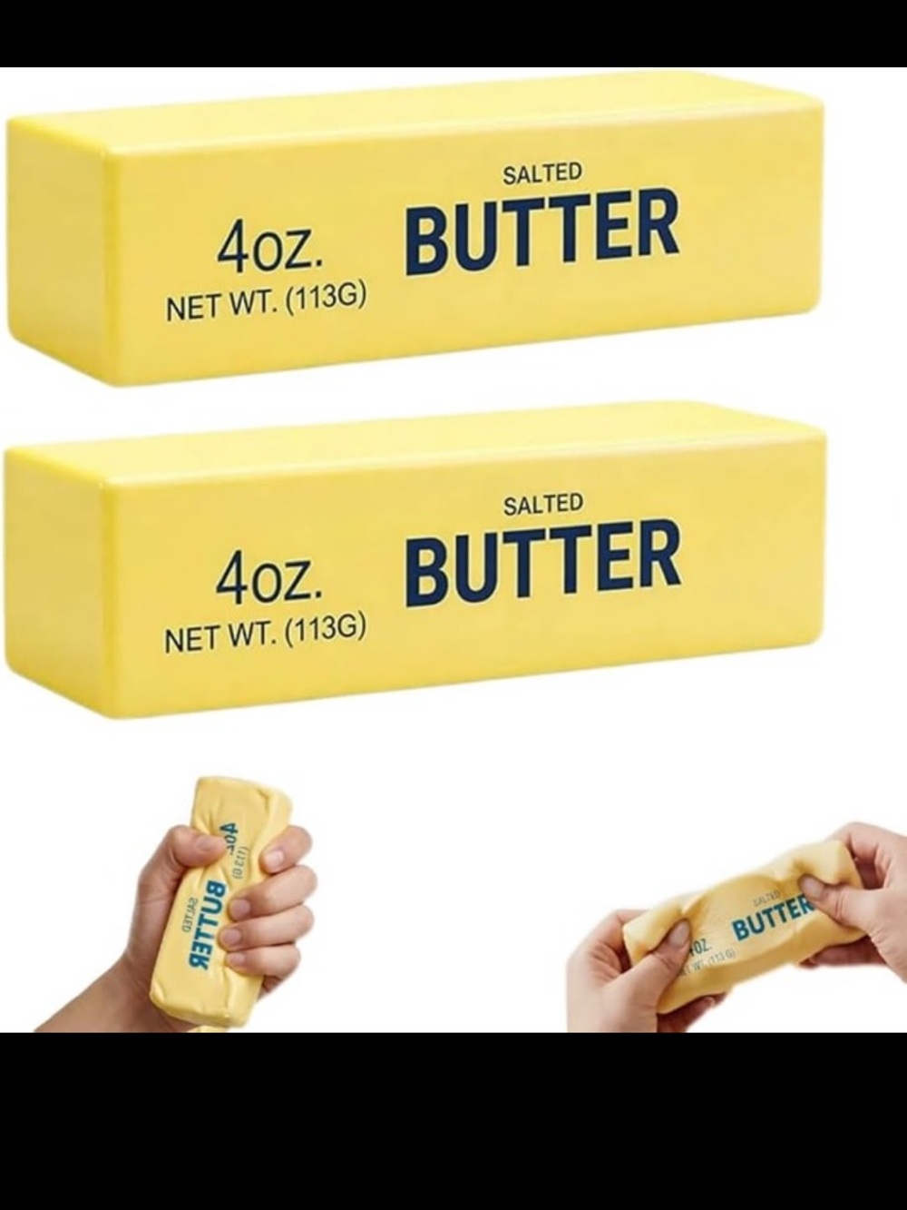 Butter Squishy, Slow Rising Soft Squeeze Toys Set of 2, Cute Butter Squeeze Toy